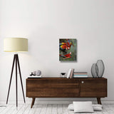 Scarlet Macaw Trio Feeding On Palm Fruits, Costa Rica-Canvas Art-18X24