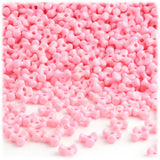 The Crafts Outlet 1,000pc Plastic, Opaque, Tri Beads, 10mm, Pink