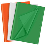 PLULON 60 Sheets Orange Green White Tissue Paper Bulks, Tissue Paper for Gift Bags for St Patrick's Day Birthday Gift Wrapping W