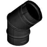 3 PelletVent Pro Black 45 Degree Elbow 3PVPE45B