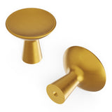 Hickory Hardware H078776BGB Maven Collection Knob 1-1/4 Inch Diameter Brushed Golden Brass Finish