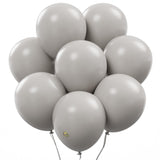 AFTERLOON Biodegradable Balloons Gray 12 Inch 100 Pack, Matte Color Thickened Extra Strong Latex Helium Float, for Baby Shower G