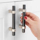 ASKANO 10 Pack 3 Inch Hole Centers, Black and Nickel Cabinet Pulls Matte Black and Brushed Nickel Cabinet Handles AP1310 Kitchen
