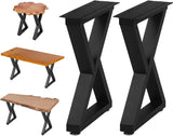 NXN-HOME 22 inches Tall Square Metal Table Legs for Furniture, Bench Legs, Coffee Table Legs, Set of 2 Mid Century Home DIY Proj