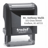 Small Custom Self-Inking Personalized Return Address Stamp - Customizable Up to 3 Lines of Text - Small Business Essentials, Shi