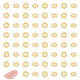 UNICRAFTALE 80pcs Stainless Steel Spacer Beads Flower Spacer Beads Mini Metal Beads Golden Daisy Beads Flower Shaped Loose Beads