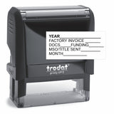 Large Custom Self-Inking Personalized Return Address Stamp - Customizable Up to 5 Lines of Text - Small Business Essentials, Shi