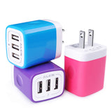 Wall Charger, USB Charger Adapter, 3.1A/3Pack Muti Port Fast Charging Cube Power Charge Base Block Plug for iPhone 17 16 15 14 1