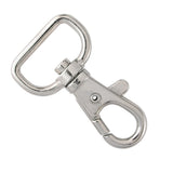Bulk 100 Pack Premium Metal Lobster Claw Clasps Wide 3/4 Inch D Ring 360 Swivel Trigger Snap Hooks Great for DIY Lanyard