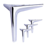 Anterrific 7 Inch Shiny Silver Furniture Legs, Metal Legs for Furniture Set of 4, DIY Replacement for Sofa Legs, Cabinet Legs, O