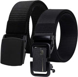 Military Style Tactical Belt Set, Black Nylon Web, HeavyDuty Metal Buckle, 3.8 Cm Width, Adjustable QuickRelease Design For Me