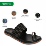 Ortho Joy Fancy Doctor Slippers | Soft Chappal For Women | Casual Flat Sandals,Black,3,B09XXRSZ3D