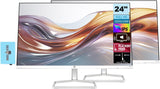 HP Series 5 524sa Monitor w/Speakers 94C36AA#ABA Bundle w/Docztorm Dock, 24 FHD IPS (1920x1080) Display, 1x HDMI, Flicker-Free,