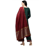 Gosriki Women'S Cotton Straight Kurta With Palazzo & Dupatta (Morning Green_S_Green_Small),Green,,B09F9S8X7H