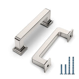 KNOKLOCK 10 Pack 3.75 Inch(96mm) Kitchen Cabinet Handles Brushed Satin Nickel Cabinet Pulls Kitchen Cabinet Hardware Drawer Pull