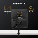 Fellowes Platinum Series Dual And Dual Stacking Monitor Arm For 27 Inch(Stacking) And 32 Inch(Side By Side) Monitors, Full Motio