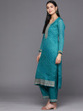 Libas Women'S Poly Chiffon Kurta Sets (38126O_Turquoise Blue Turquoise Blue L