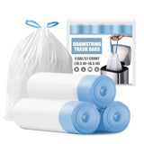 Small Trash Bags 4 Gallon - Drawstring 4 Gallon Trash Bag, Tear-Free 4 Gal Small Garbage Bags, Separated Unscented White Small T