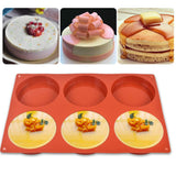 Newk Silicone Round Cake Molds, 4 Inch Silicone Molds For Baking Layer Cake, Resin Coasters, Eggs Pie, Handmade Soap - 4