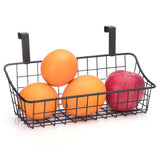 LeleCAT Basket with hook Grid Storage Basket, Hang it behind a door or on a railing, Over the Cabinet Door, Small, BLack,1 Pack