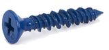 CONFAST 3/16 x 11/4 Blue Flat Phillips Concrete Diamond Point Screw Anchor with Drill Bit for Anchoring to Masonry, Block or