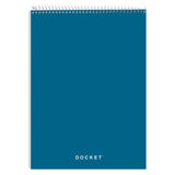 Tops Docket Quadrille Pad, Wire Bound, 8-1/2 X 11-3/4 Inches, Quad Rule (4 X 4), White Paper, Black Covers, 70 Sheets Per Pad (6