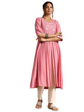 Libas Women'S Viscose Rayon Woven Design A-Line Kurta (29208 Peach