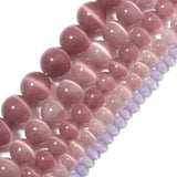 Yochus Lightpurple Cat Eye Stone Beads Bracelet 8mm for Jewelry Making