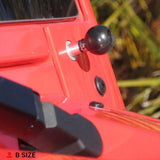 RAM Mounts RAM-B-367U Motorcycle Handlebar Clamp Base with M8 Bolts with B Size 1 Ball