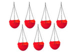 Go Hooked Flower Hanging Planter | Hanging Pots With Metal Hanging Chain| Beautiful Hanging | Flower Pots For Home Garden Balcon