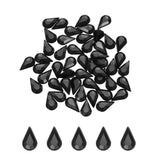 MECCANIXITY 50PCS Flat Back Acrylic Teardrop Gems 6x10mm Artificial Rhinestones for DIY Crafts Bead Wedding Party Face Painting
