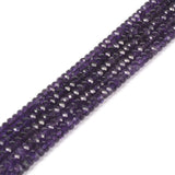 6mm AA Grade Natural Amethyst Faceted Rondelle Loose Beads 16 Inch