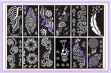 Skyble Product Image Mehendi Decorative Stencil Set With Floral And Mandala Patterns Stencil Bridal Design Sticker Rajasthani Me