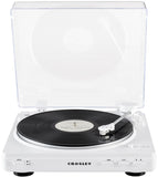 Crosley T400D-WH Fully Automatic Bluetooth 2-Speed Turntable Record Player with Built-in Preamp, White