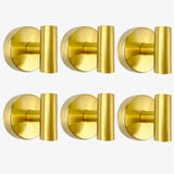 6 PCS Suction Cup Shower Towel Hooks, Wall Mount Robe Holder, Heavy Duty No Drill Wall SUS304 Waterproof Stainless Steel Hooks f