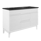 Modway Render 48 Double Bathroom Vanity in White Black