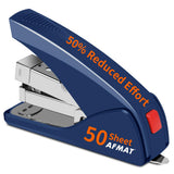 AFMAT Effortless Stapler for Desk, 50 Sheet Capacity, Low Force, Built-in Staple Remover, One Finger Touch Stapling Desktop Stap