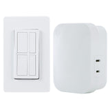 mySelectSmart GE Dimmable Wireless Control Switch, On/Off & Full, 1 Outlet, 150 ft. Range from Plugin Receiver, Ideal for Lamps