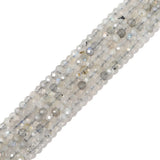 BEADIA Natural Spectrolite Beads 4x2mm 120pcs Faceted Rondelle Loose Semi Gemstone Beads for Jewelry Making Design