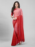 Pratham Blue Womens Silk Saree With Blouse Piece (Pb-231_Pink And Red)