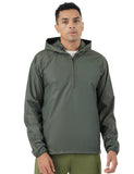 Pumpd Mens All-Purpose Windcheater With Front Zip Closure & Hoodie -With Self Packing Kit,Olive,Olive,M