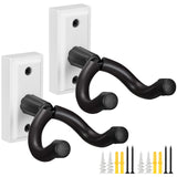 POGOLAB Guitar Wall Mount Hanger 2 Pack, Guitar Wall Hanger Holder Hook Bracket Stand, Guitar Wall Mount, for Acoustic Electric