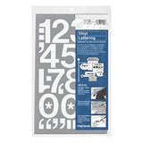 Chartpak SelfAdhesive Vinyl Numbers, 2 Inches High, White, 12 Numbers per Pack (01156)