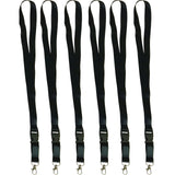 Black Lanyard, Pack of 6