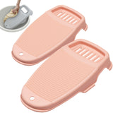2Pack Washboards for Hand Washing Clothes, 2 Sizes, Pink