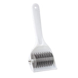 Hics Gourmet Rolling Fresh Herb And Multipurpose Kitchen Mincer, With 9-Stainless Steel Blades, White