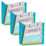 5-Tab Index Dividers with Multi-Pockets, Bright Color Assortment, 3 Sets