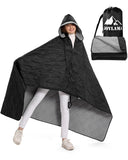 JOYLAMA Outdoor Camping Blanket, Fleece Waterproof Stadium Blanket with Portable Bag, Lightweight for Cold Weather, Sports, Pet,