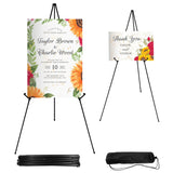 JEAWIWI Easel Stand for Sign 65 Inches, Portable Adjustable Poster Stands for Display, Floor Tripod Collapsible Display Easel, B
