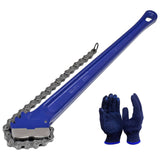KARRYTON 24 Chain Pipe Wrench 3 - 5 Pipe Diameters, 20 1/4 Inch Chain Length Max Breaking Load 11000Lbs, Heavy Duty Plumbing Too